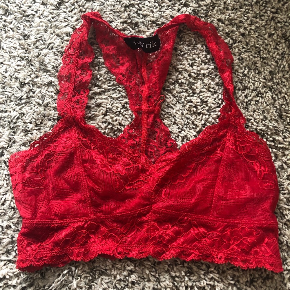Red Lace Bralette